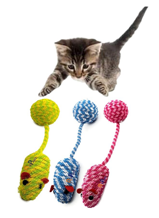 Pups&Pets ألعاب قطط إبداعية من السيزال من Pups&Pets، فأر مزيف قطيفة - قد يختلف اللون (عبوة من قطعتين) - Image 2